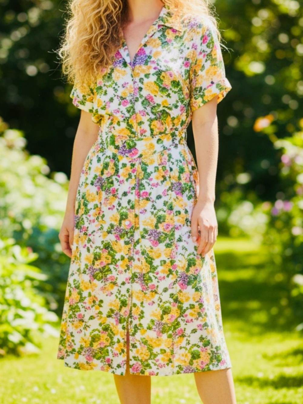 Vintage 80s Partner 2 piece set floral dress